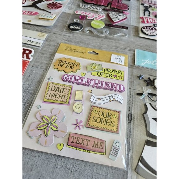 Sticker Lot Cheer Cheerleader Sports Scrapbooking 3D Stickers Jolee's RARE #57 - Picture 4 of 9